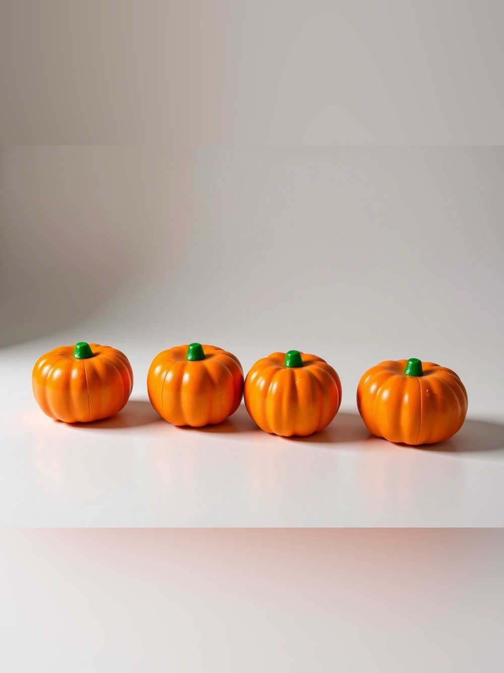 Orange Decorative Pumpkin Set - Lot of 4